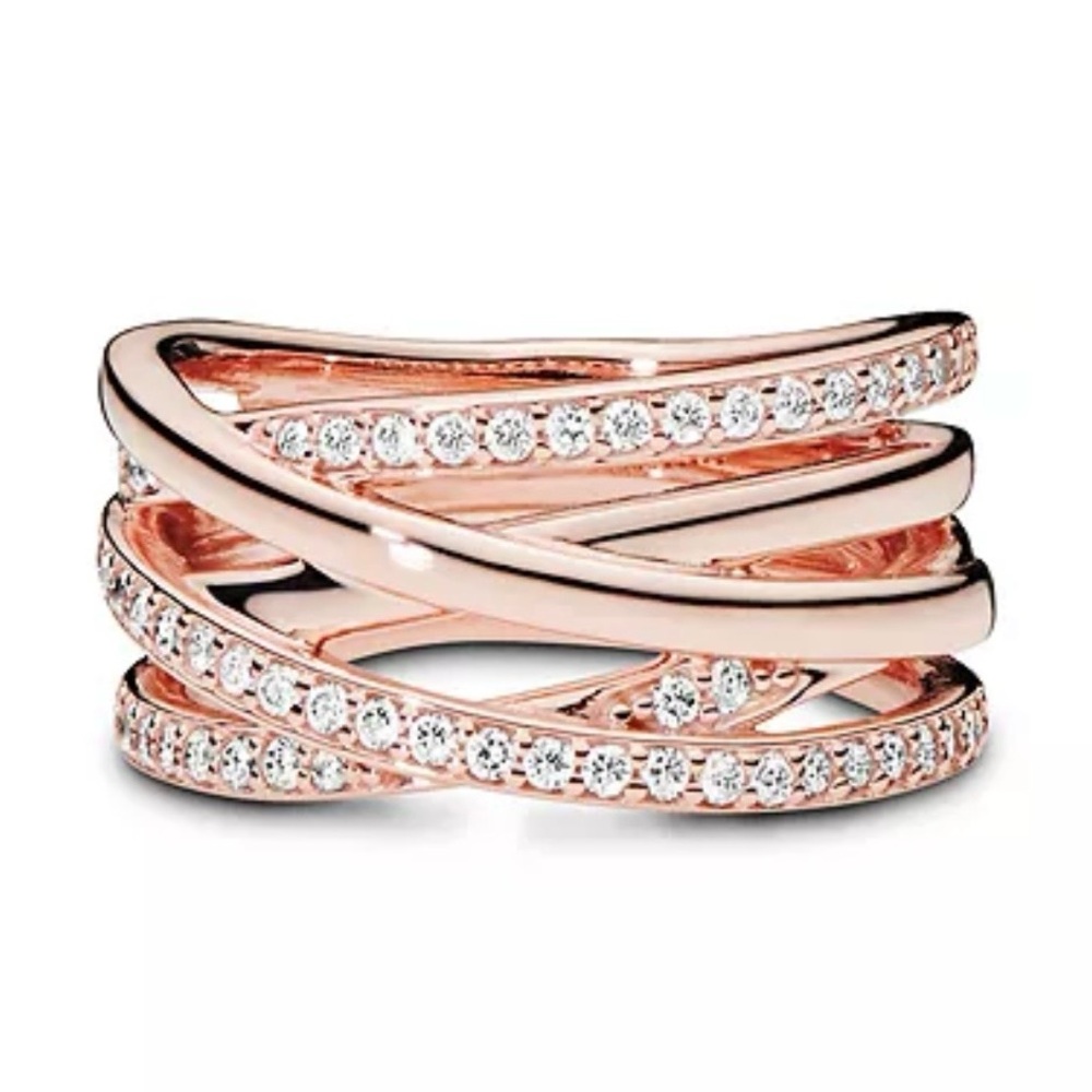 Pandora Rose Gold Ring sz 8.5 - Picture 2 of 7